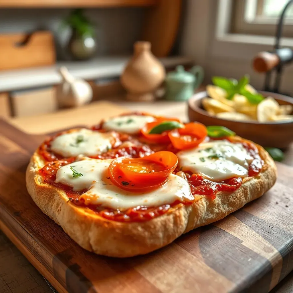 Assembling Your Garlic French Bread Pizza