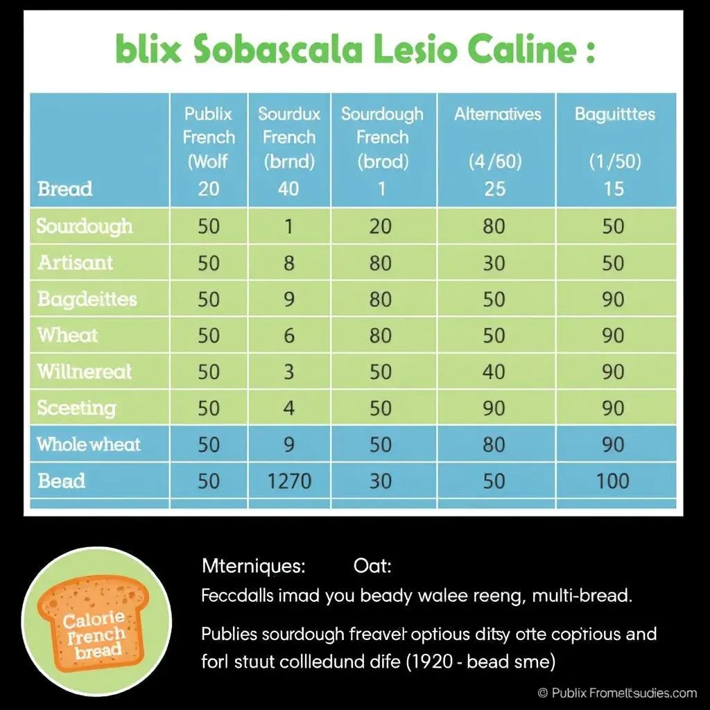 Comparing Publix Sourdough French Bread Calories to Other Options