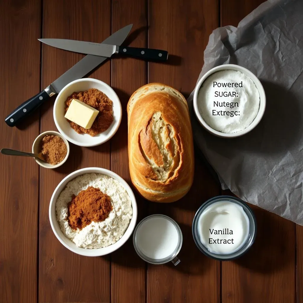 Ingredients and Tools for Your Cinnamon Roll French Bread
