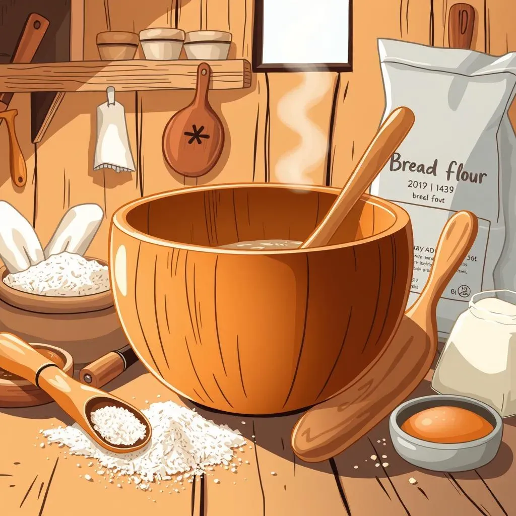 Making the Dough for French Bread Rolls