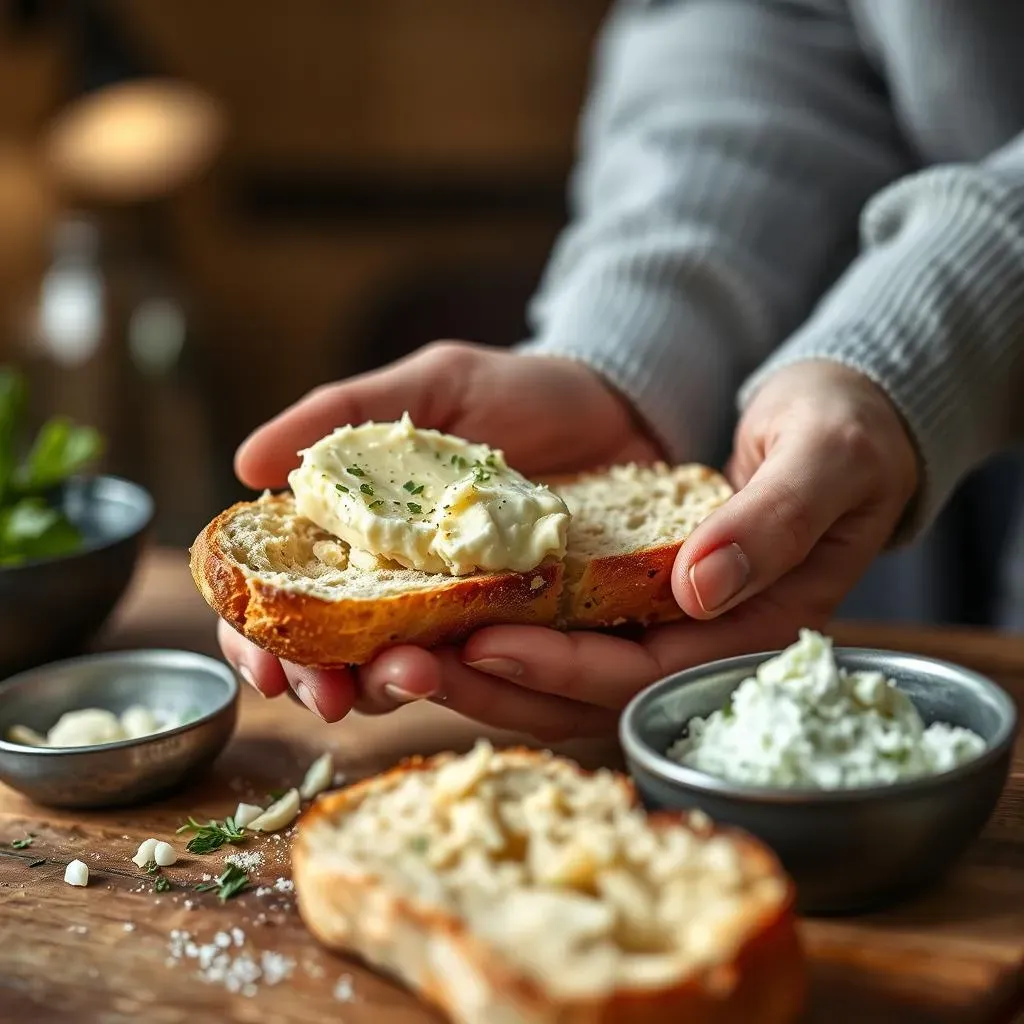 Making the Garlic Butter for French Bread