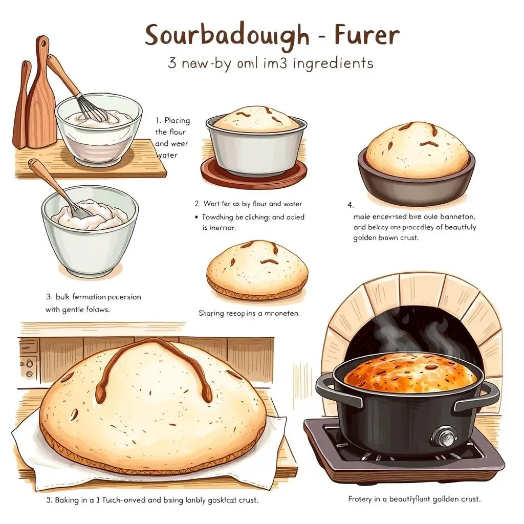 Mastering the 3 Ingredient Sourdough Bread Recipe: A StepbyStep Guide