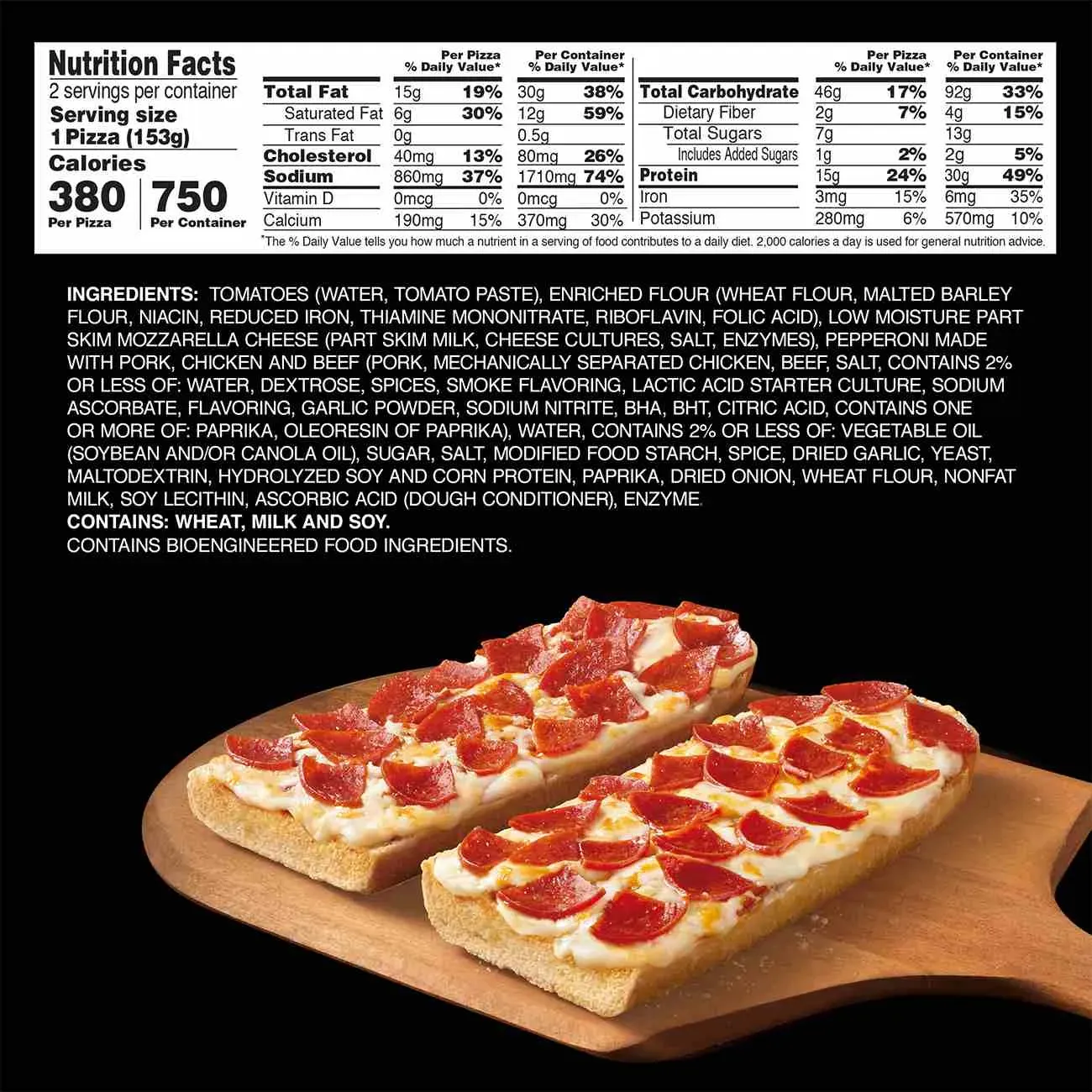 Warning: Red Baron French Bread Pizza Sodium Content